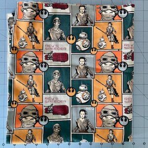 2.5 Yards of Star Wars Cotton Fabric Rey and BB8 (44" width of fabric)